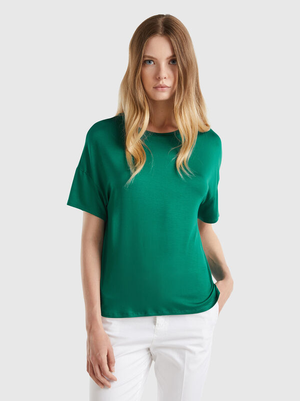 T-shirt in stretch viscose Women