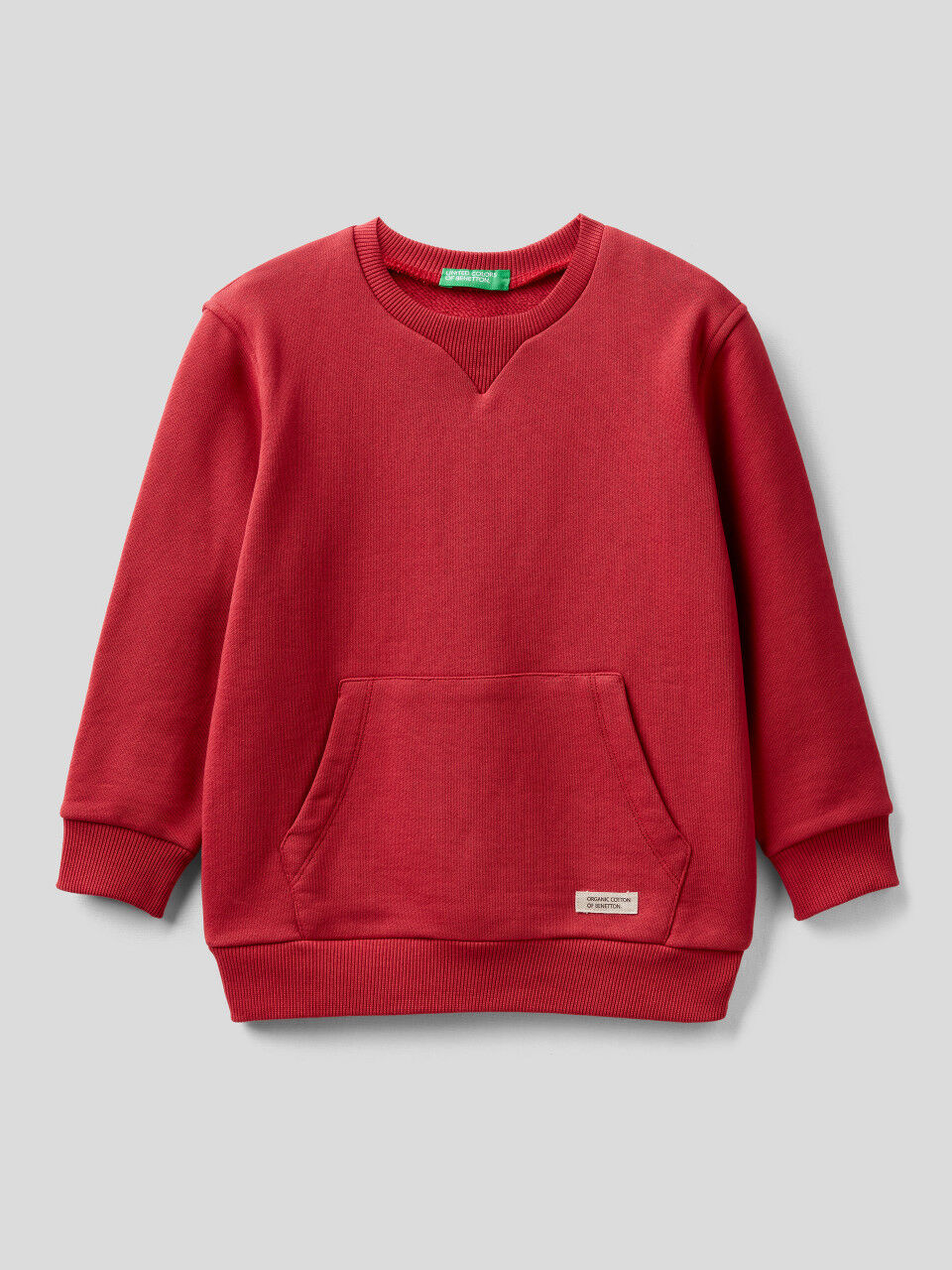 Crew neck hoodie in organic cotton