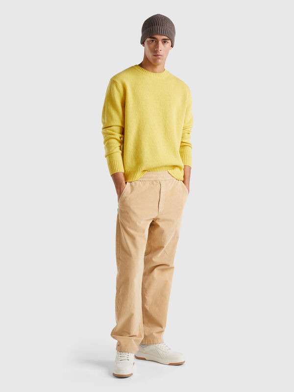 Velvet joggers with drawstring Men