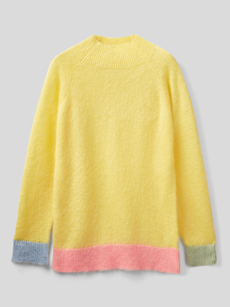 Turtleneck sweater in mohair blend image number 1