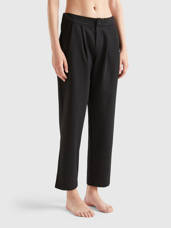 Trousers in stretch viscose blend Women