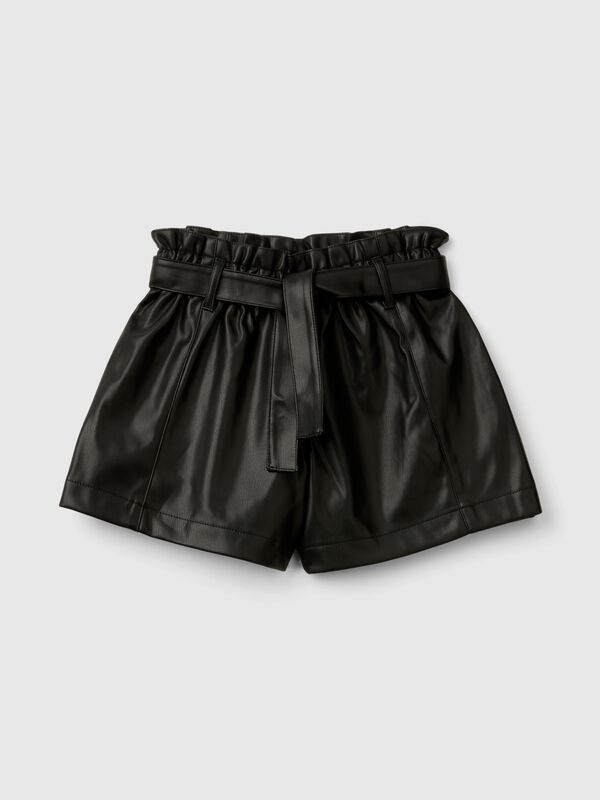 Shorts in imitation leather Junior Girl