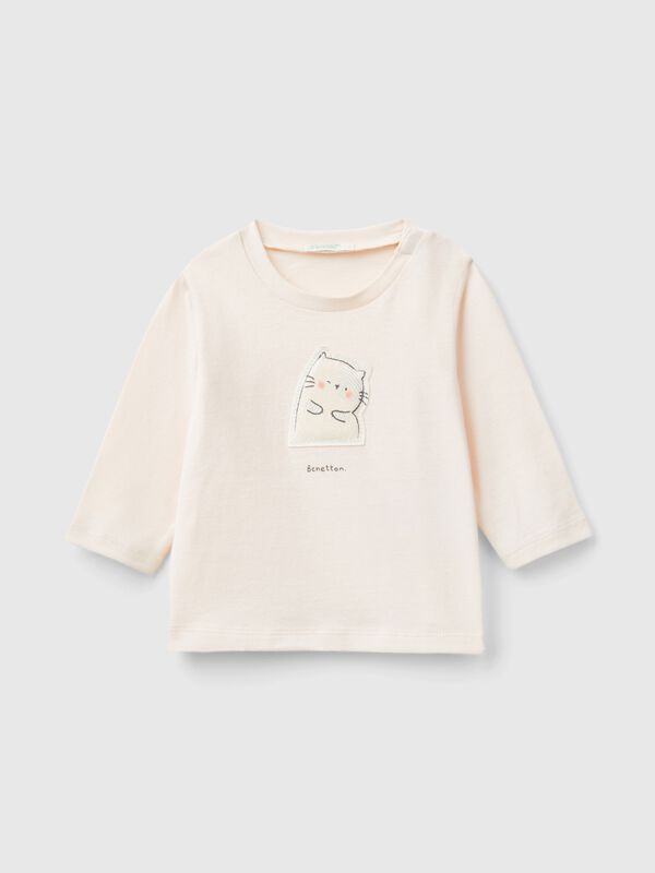 T-shirt with animal patch New Born (0-18 months)
