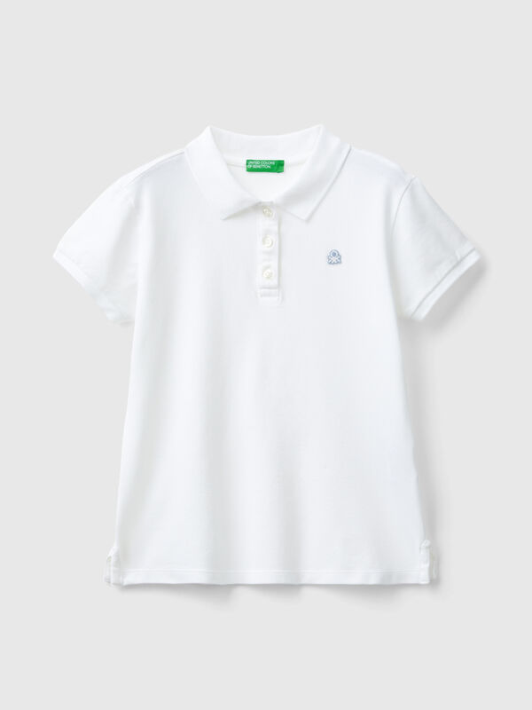 Short sleeve polo in cotton Junior Girl