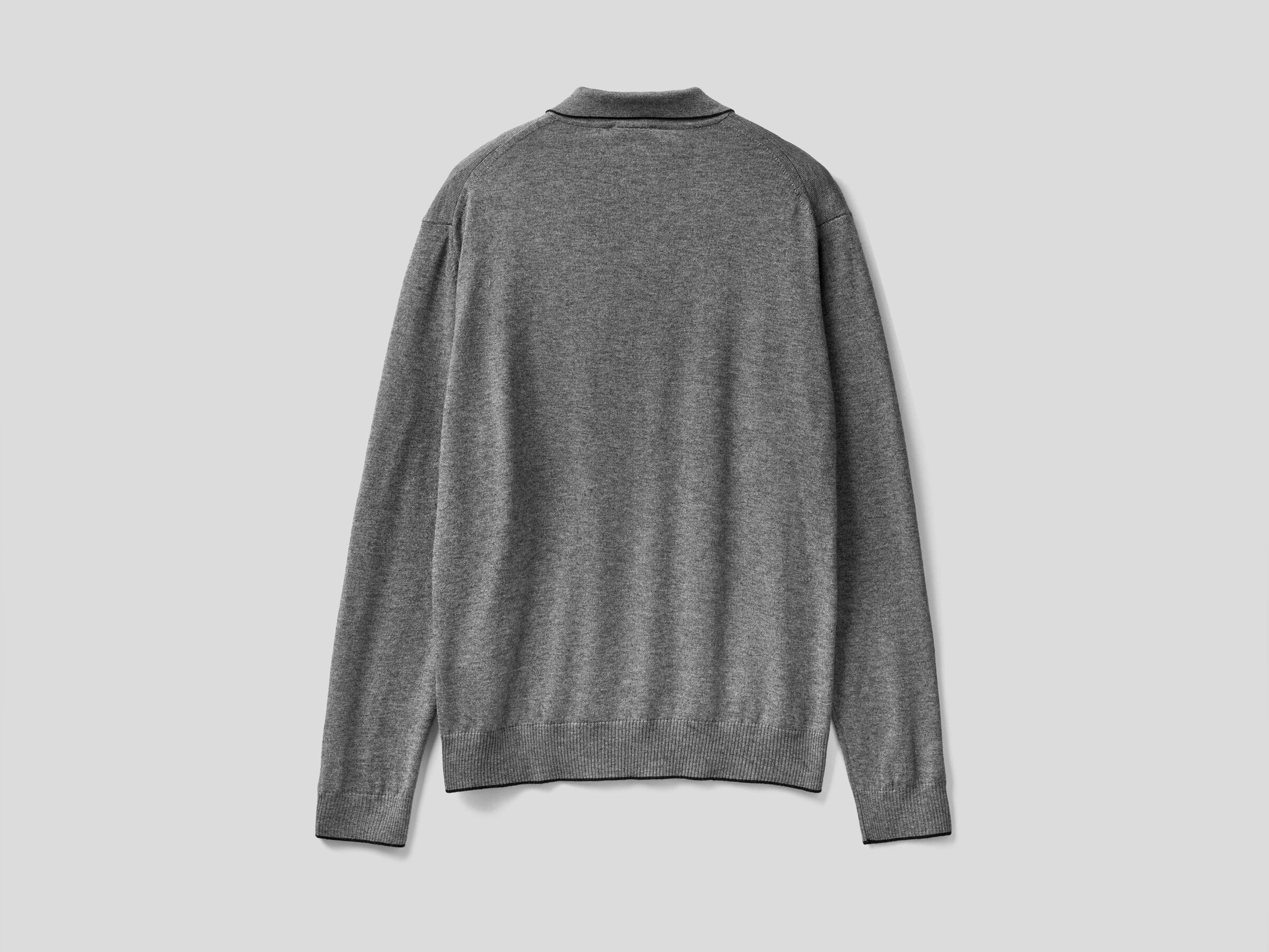 Long sleeve knit polo image number 5