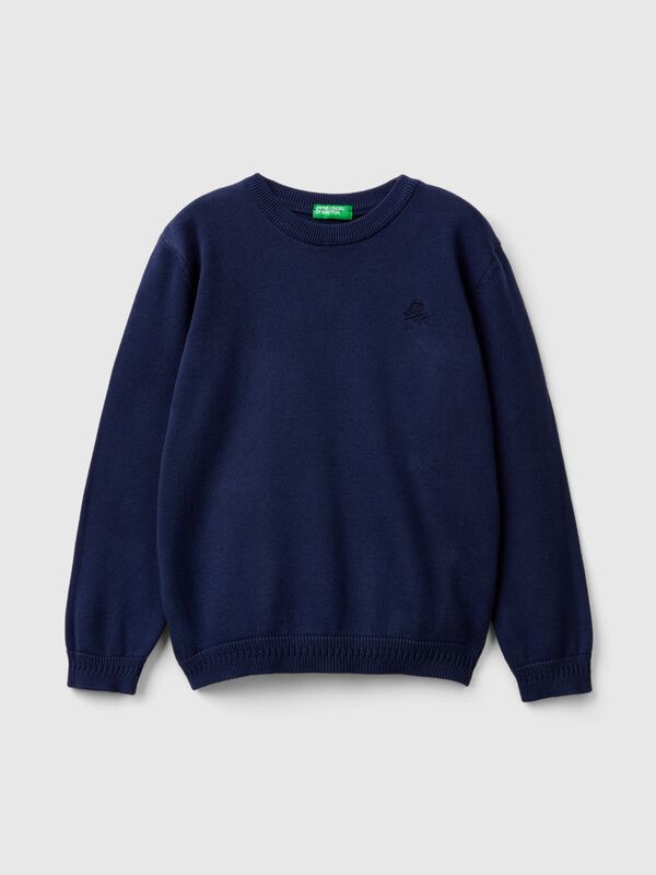 Sweater in pure cotton with logo Junior Boy