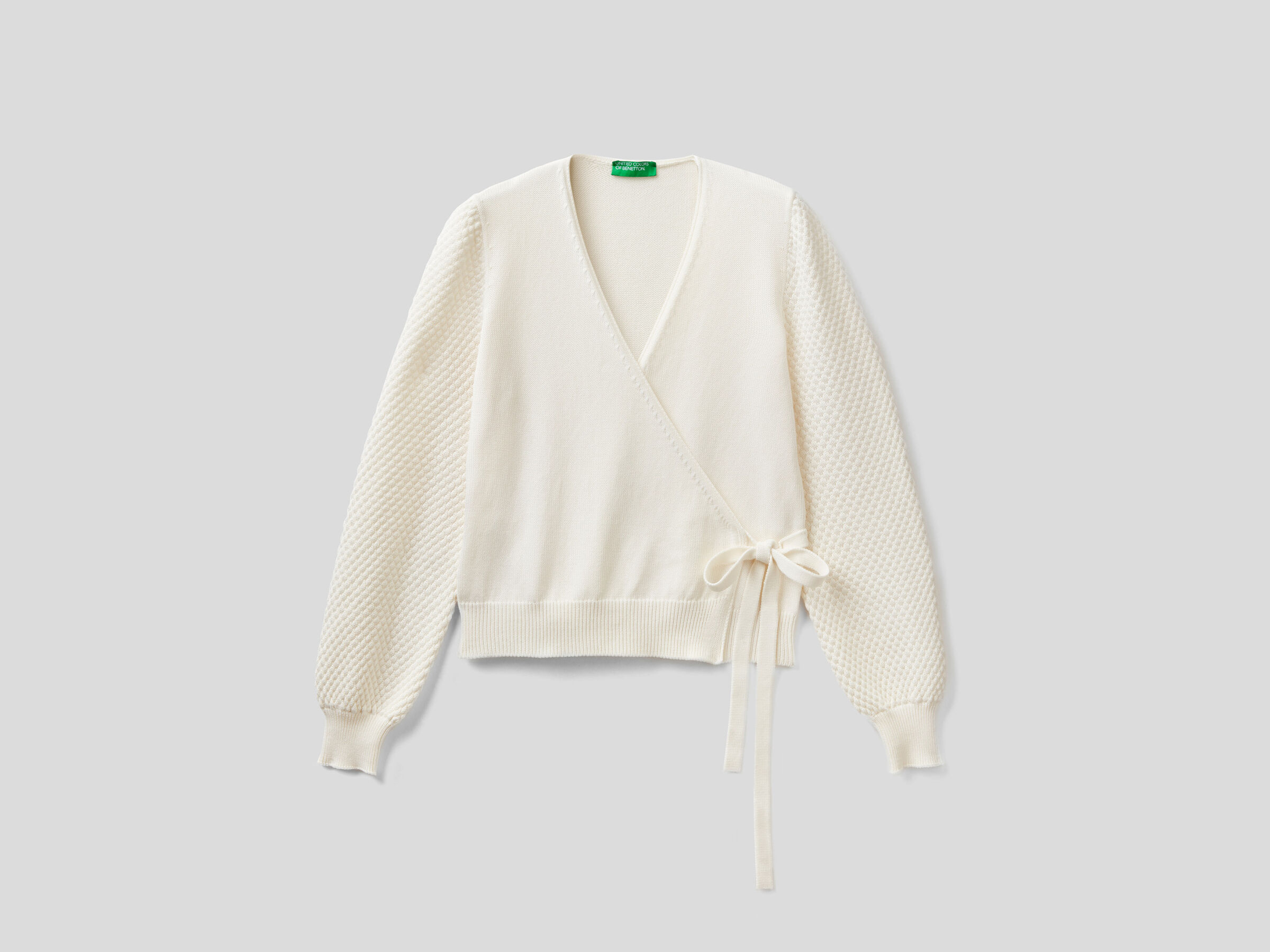 Crisscross cardigan with belt image number 4