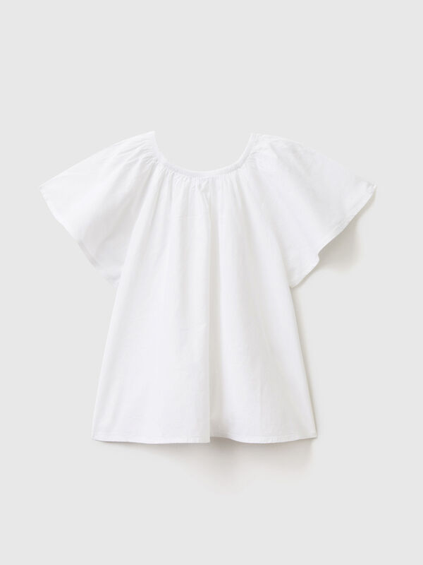 Blouse in cotton with flaps Junior Girl