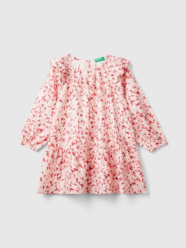 Heart dress in viscose Junior Girl
