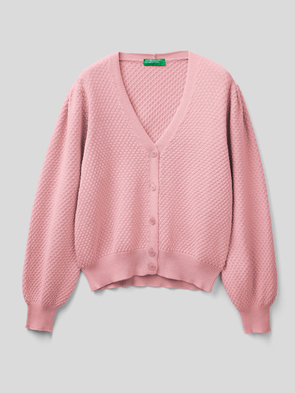 Short cardigan in cotton tricot image number 1
