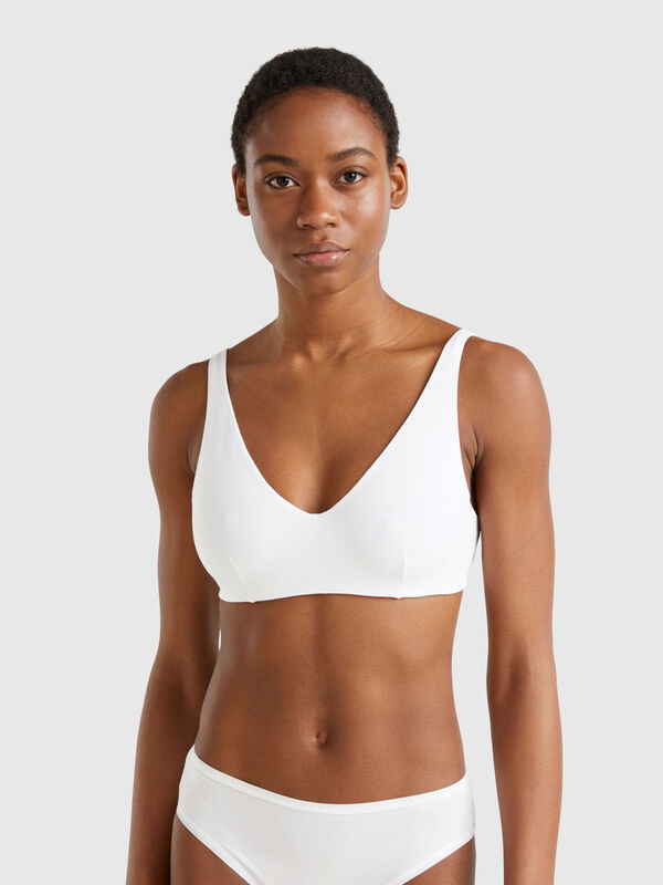 Bra with underwire in stretch cotton Women