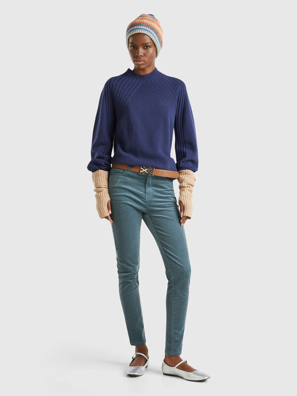 Five pocket velvet trousers Women