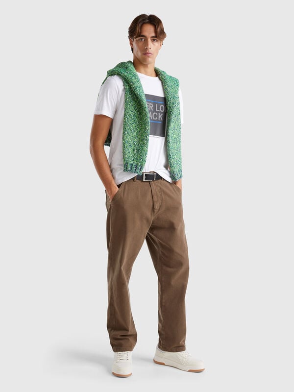 Trousers in pure cotton Men