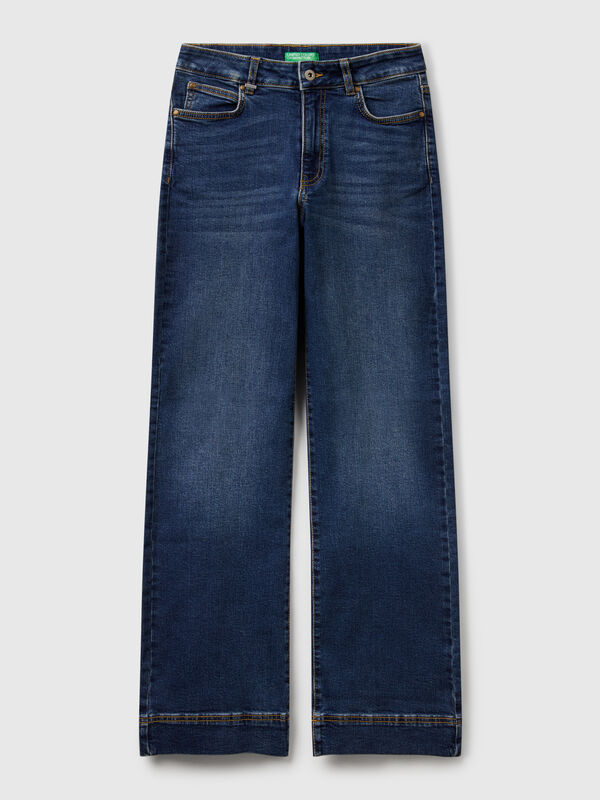 Flared jeans in recycled cotton Flared jeans in recycled cotton Women