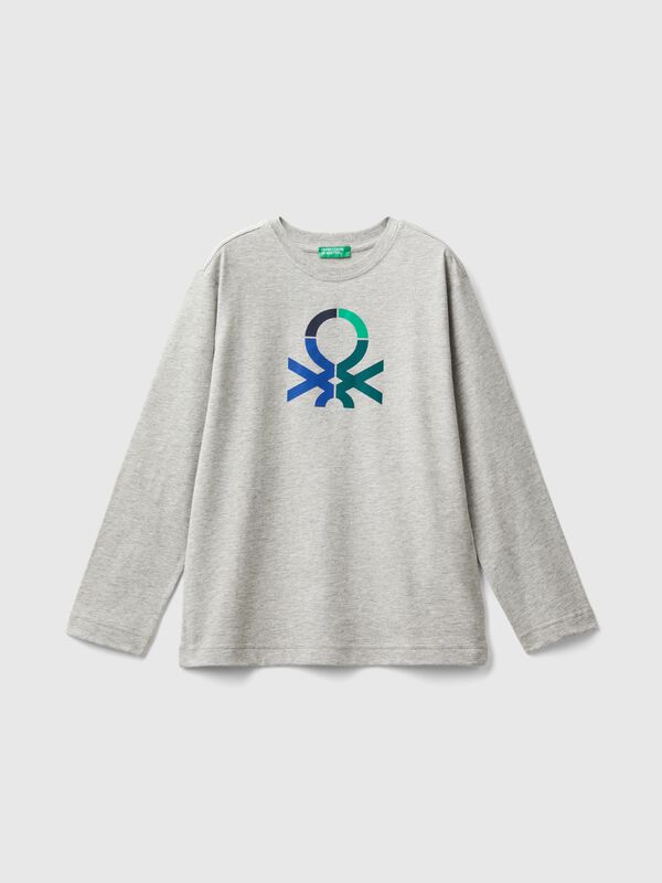 Long sleeve 100% organic cotton t-shirt Junior Boy