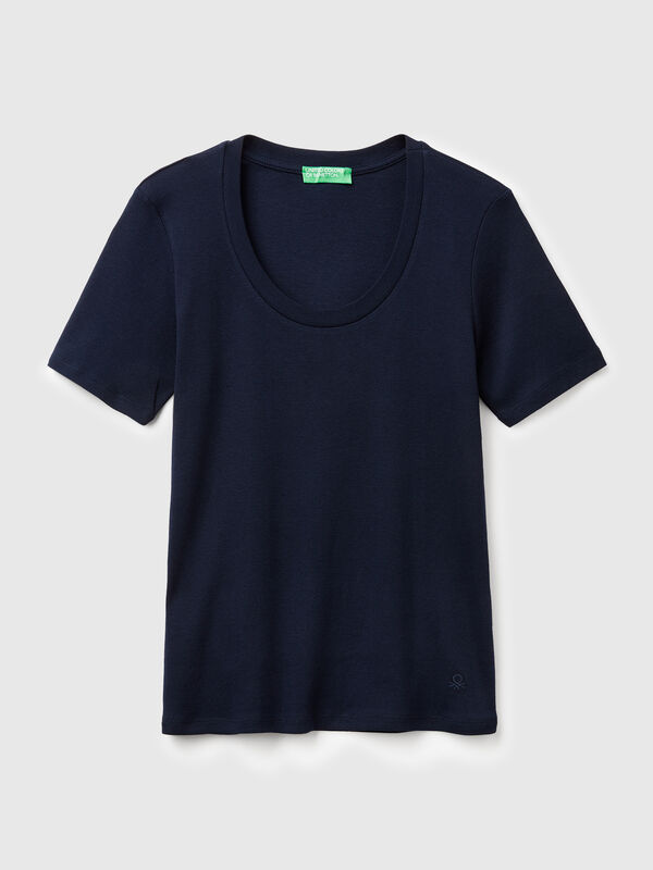 Short sleeve t-shirt in long fiber cotton Women