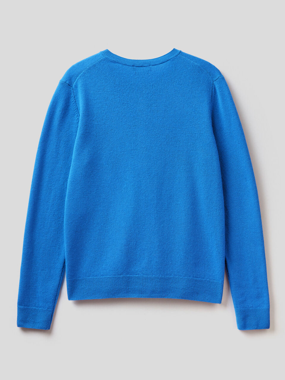 Crew neck cardigan in pure virgin wool image number 2