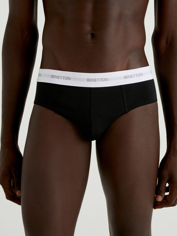 Black underwear in stretch organic cotton Men