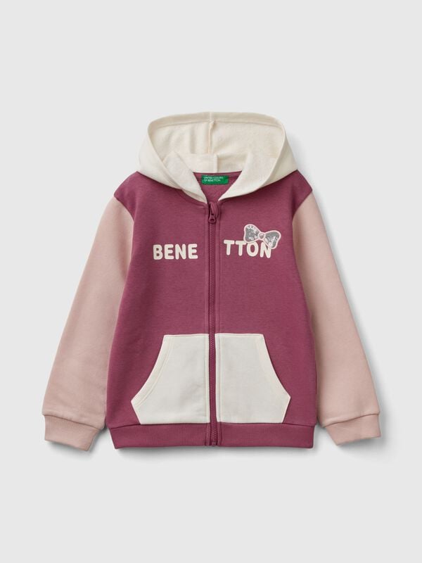Sweatshirt with zip and sequins Junior Girl