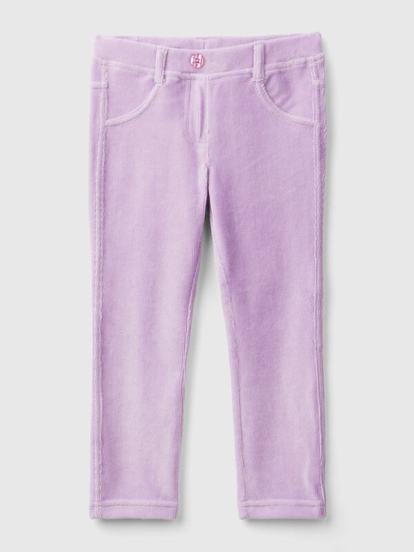 Ribbed chenille trousers Junior Girl