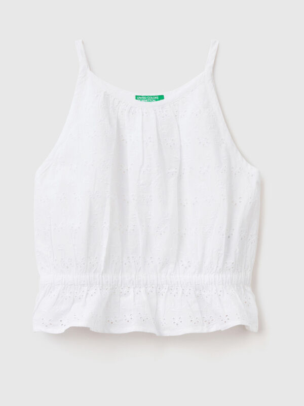 Top with broderie anglaise embroidery Junior Girl