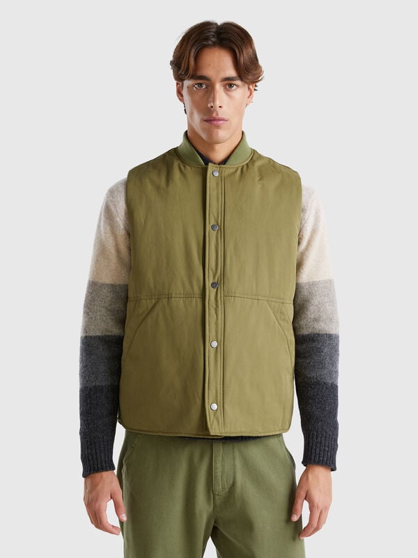 Vest with checked lining Men