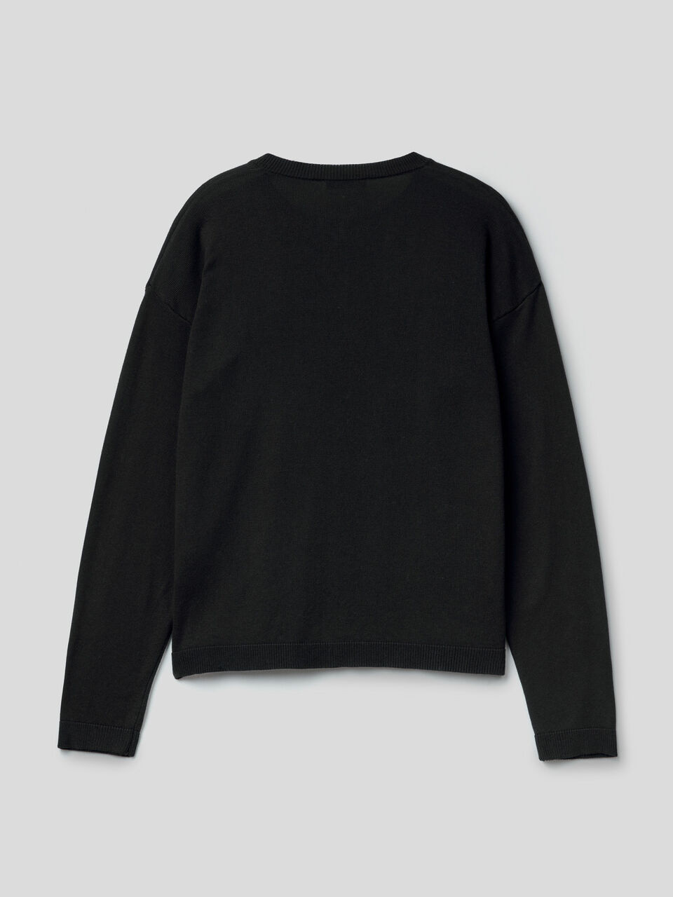 Crew neck cardigan with buttons image number 2