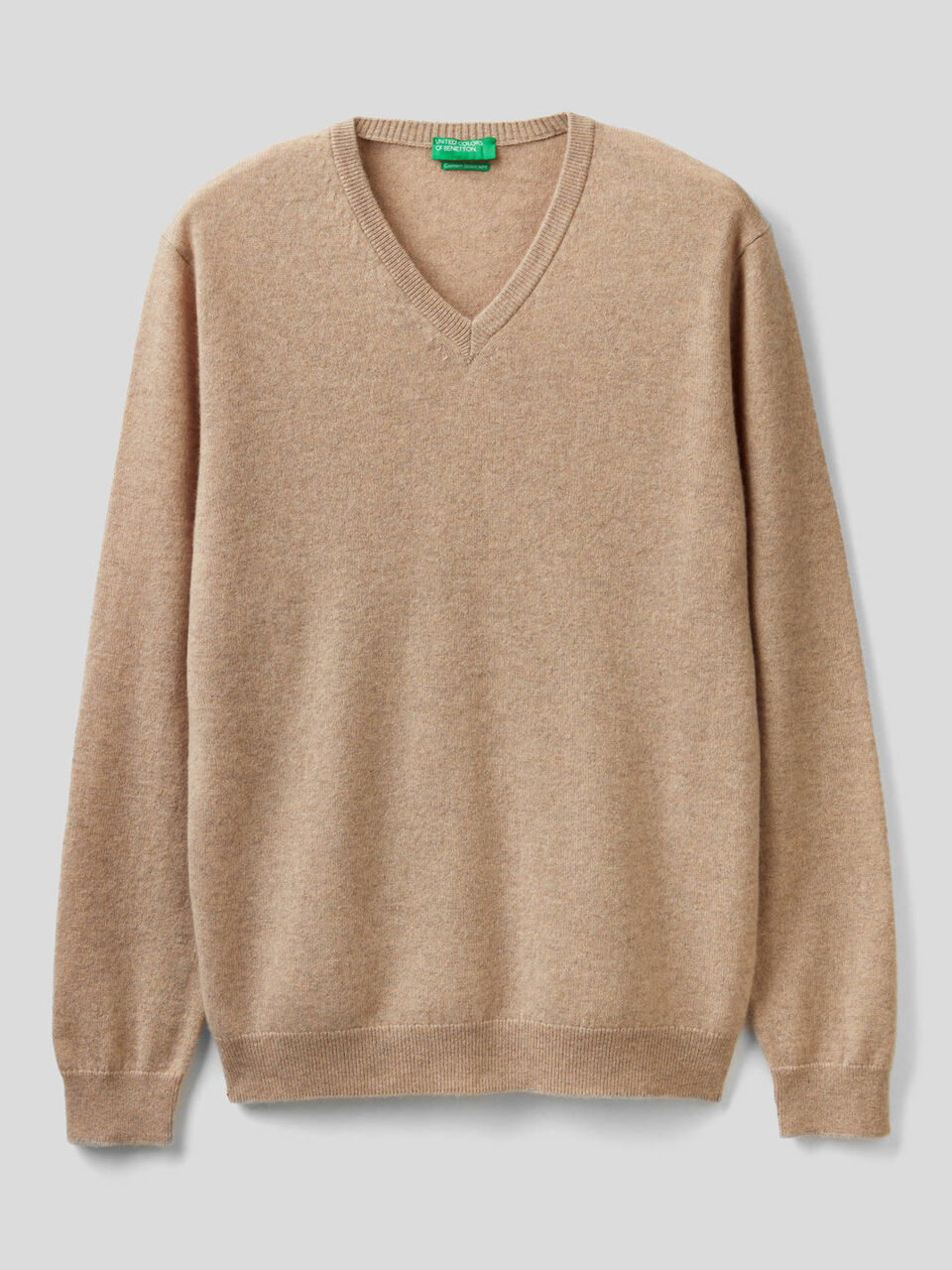 V-neck sweater in pure cashmere image number 1