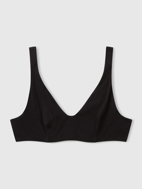 Bra with underwire in stretch cotton Women