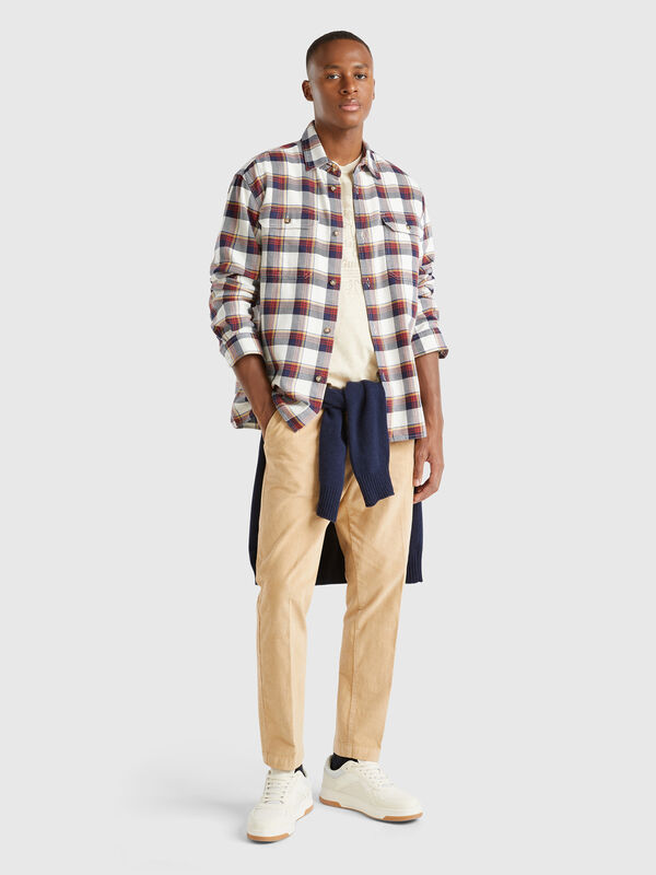 Carrot fit chinos in corduroy Men