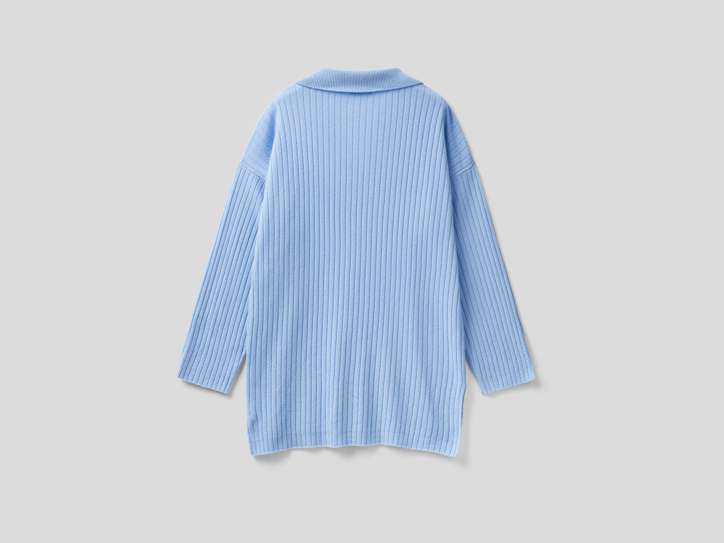 Polo-style ribbed sweater image number 5