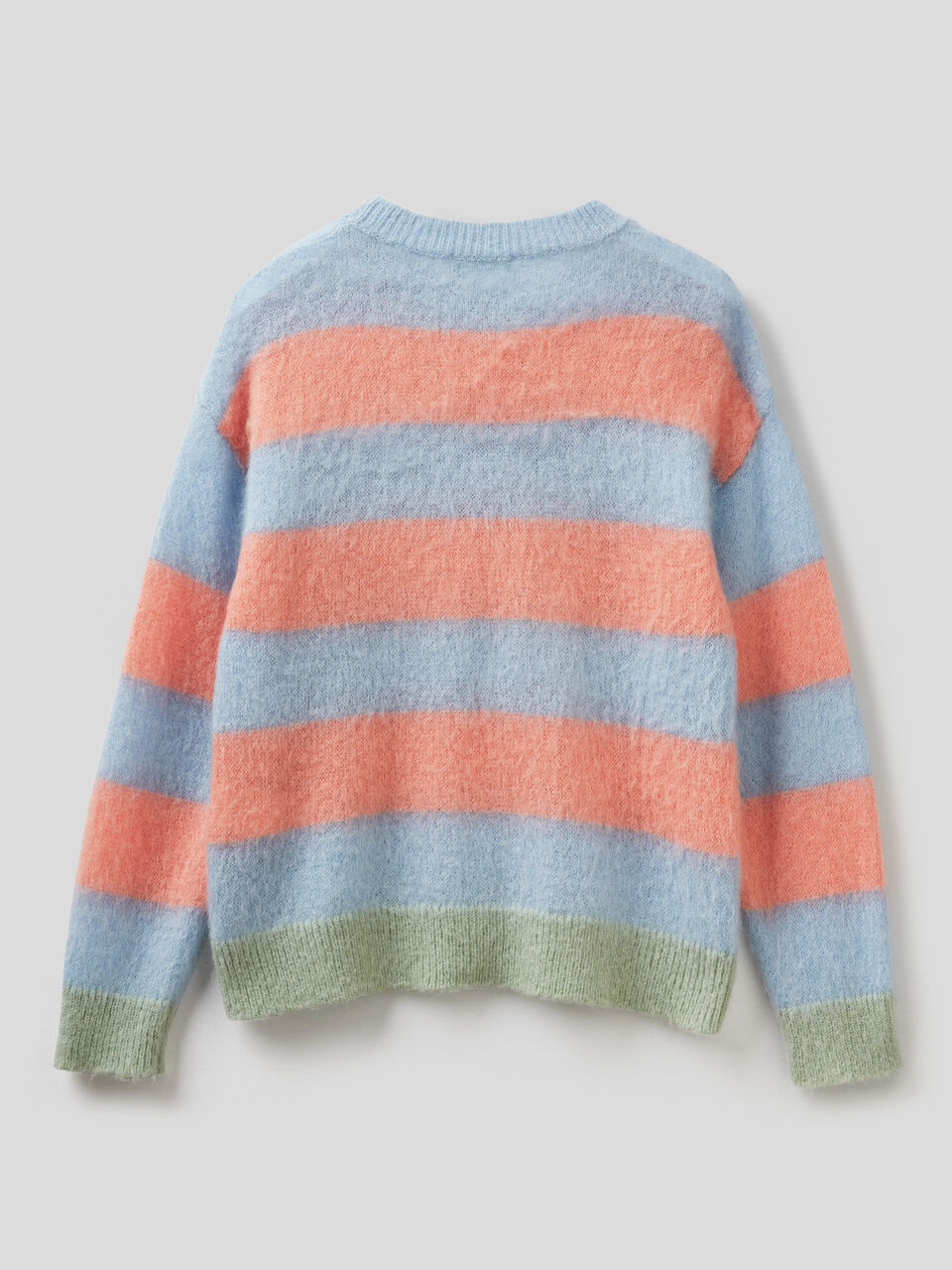 Striped sweater in mohair blend image number 2