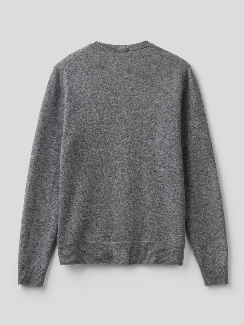 Crew neck cardigan in pure virgin wool image number 2