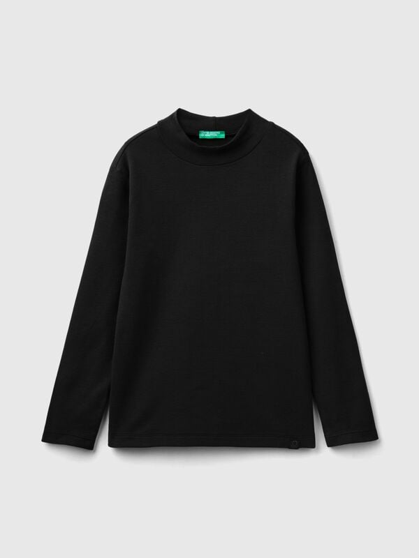 Ribbed knit turtleneck t-shirt Junior Boy