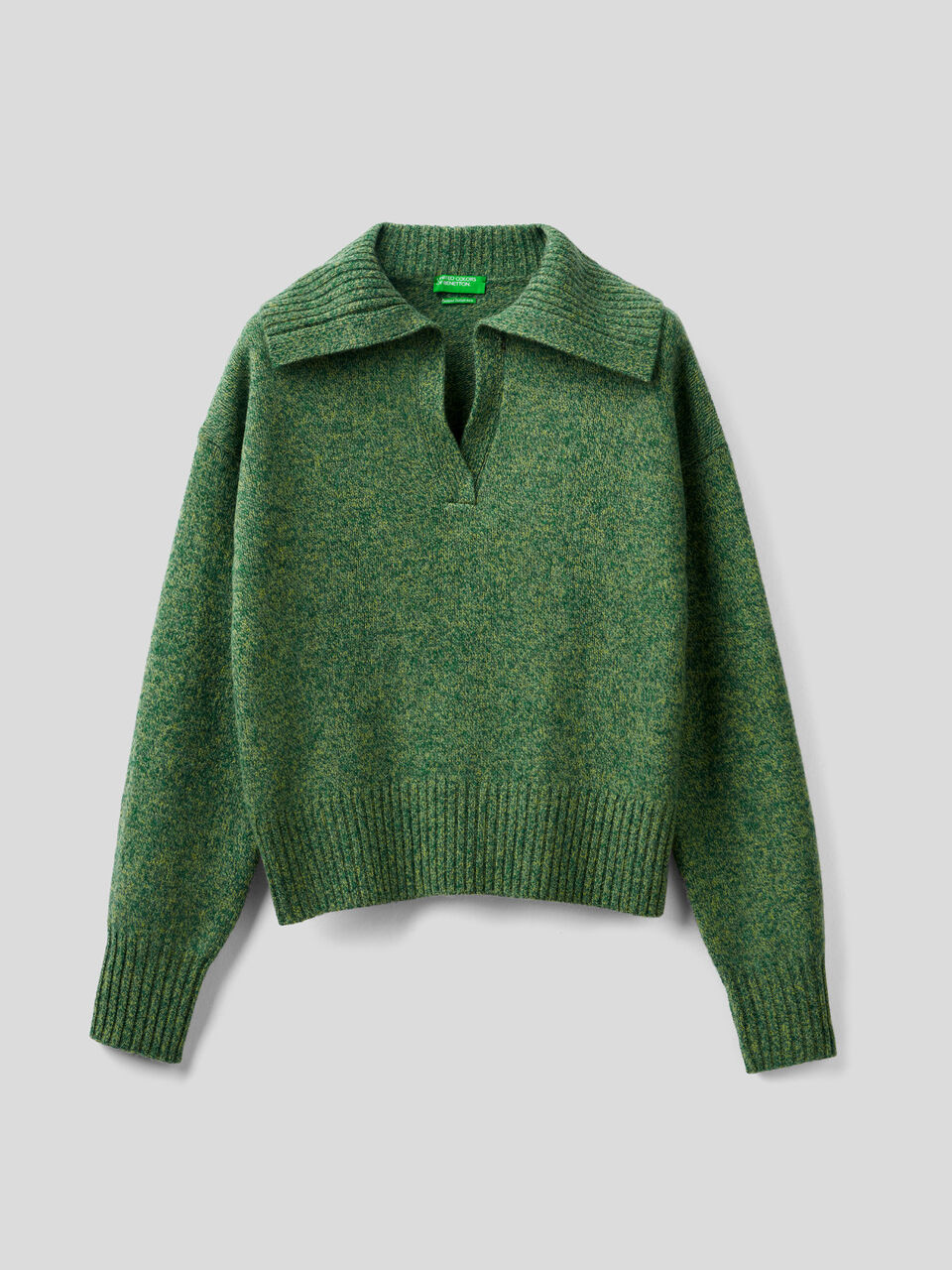 Polo in pure tricot Shetland wool image number 1