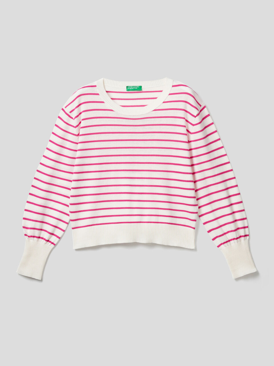 Sweater with puff sleeve image number 1