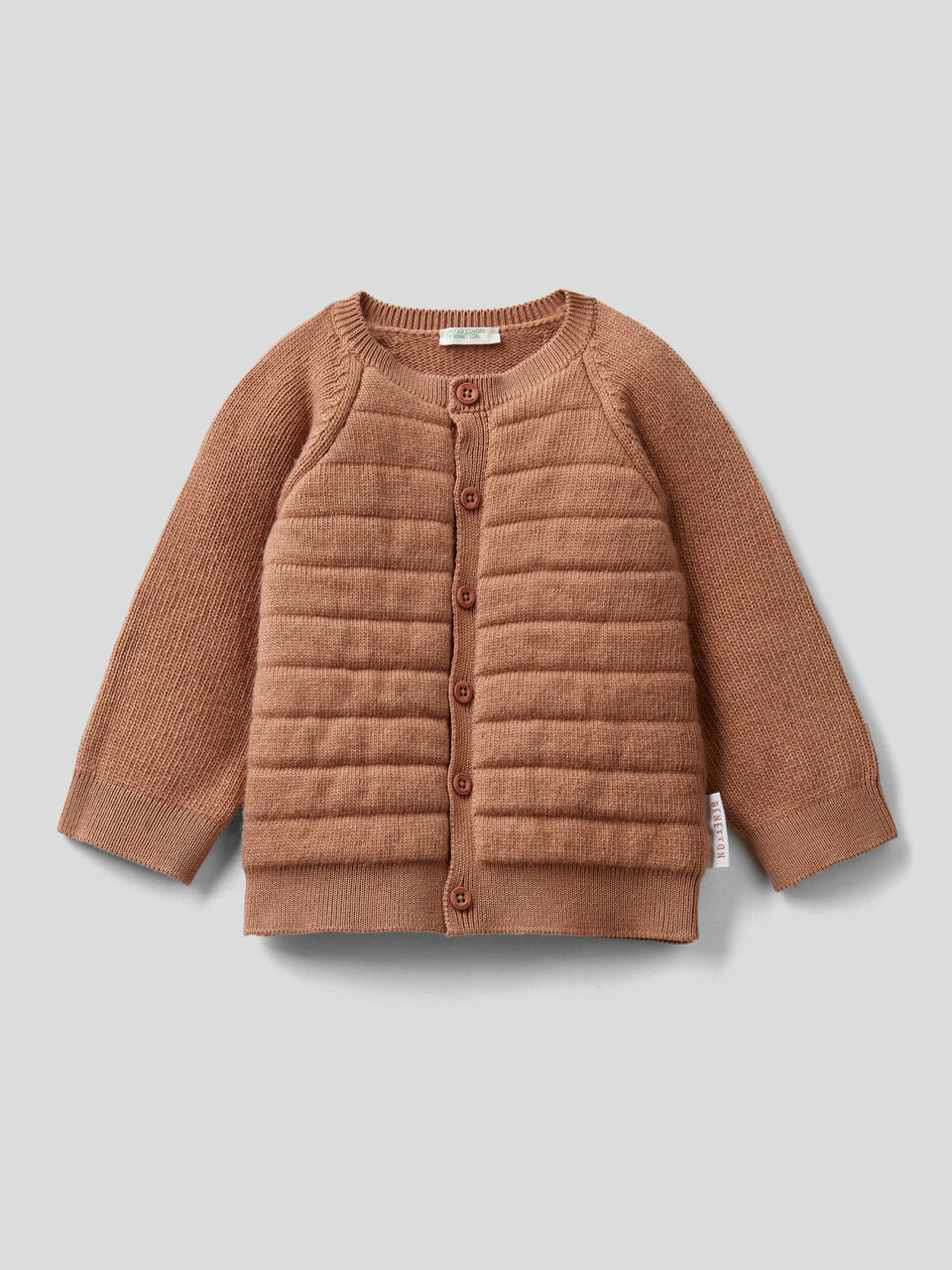 Cardigan with padded knit image number 1