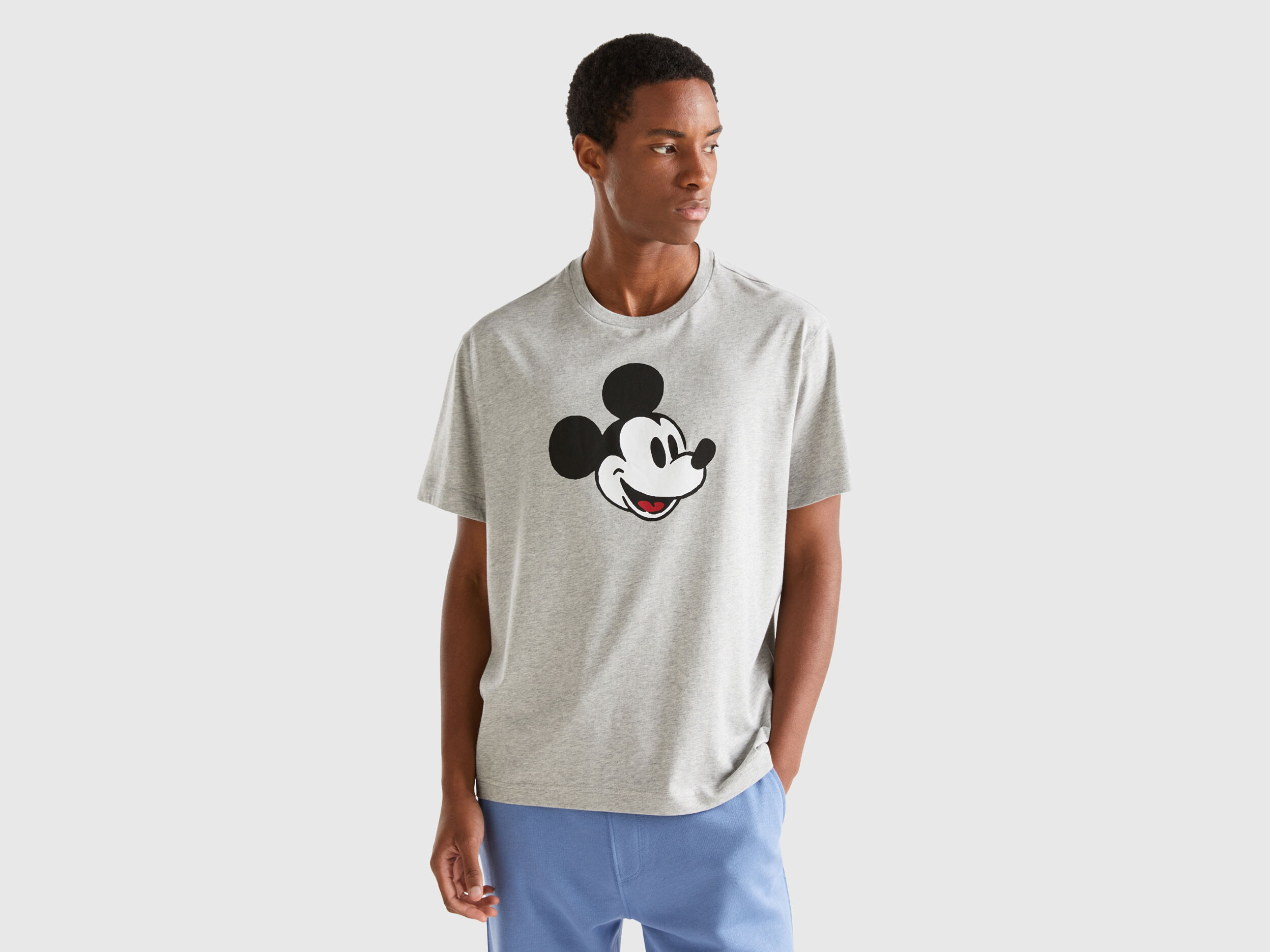 Gray mickey mouse t shirt top