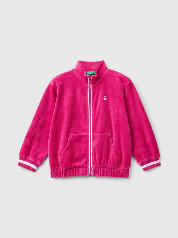 Sweatshirt in chenille with zip Junior Girl