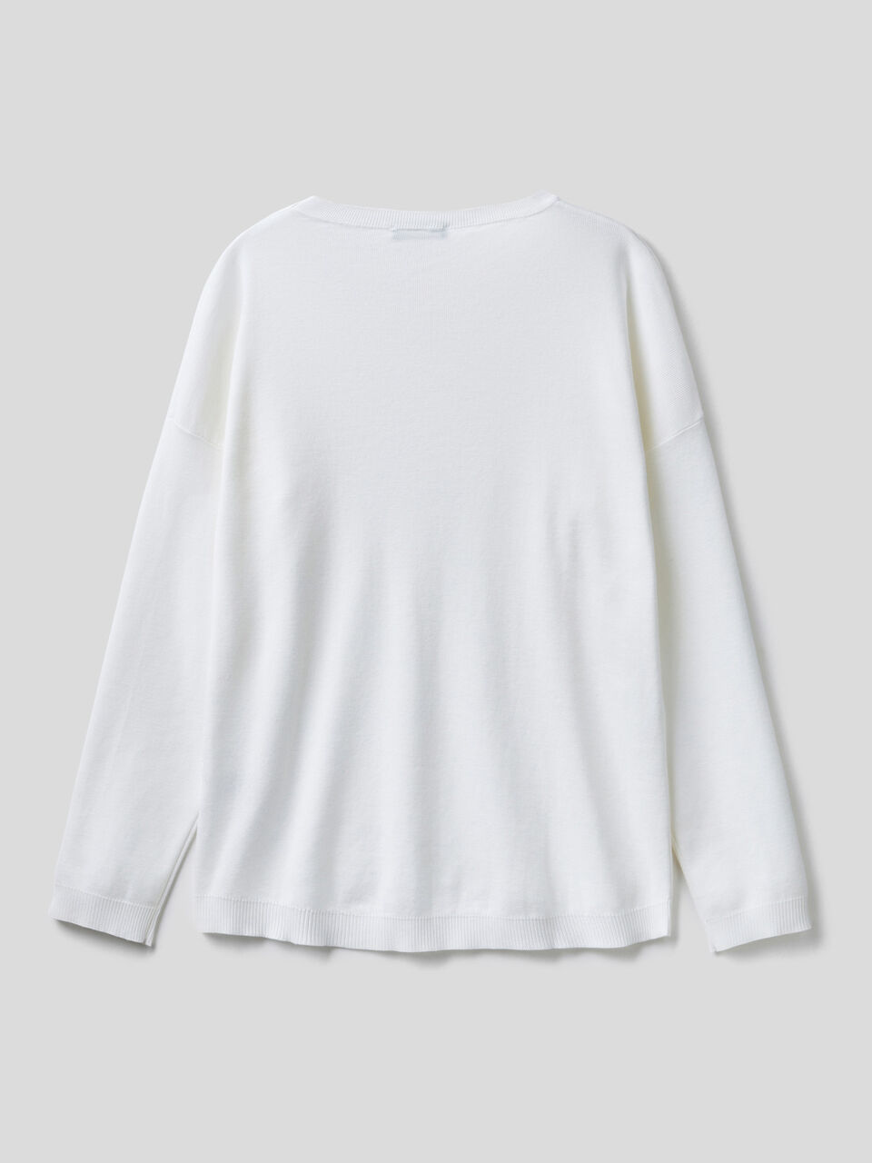 Cotton sweater with round neck image number 2