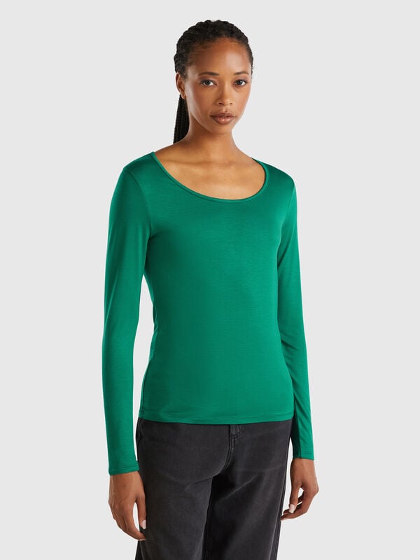 T-shirt in stretch viscose Women
