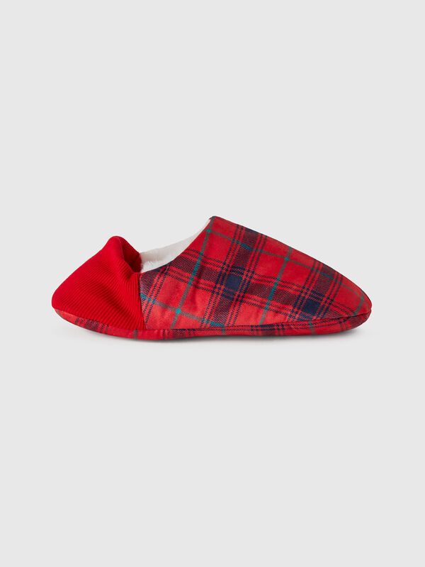 Reversible faux fur slippers Women