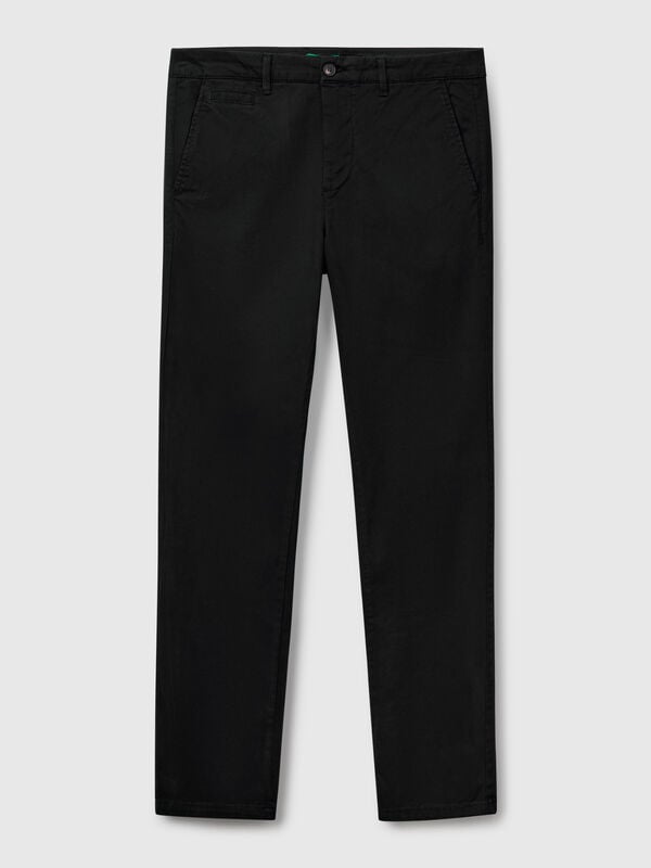 Black slim fit chino Men