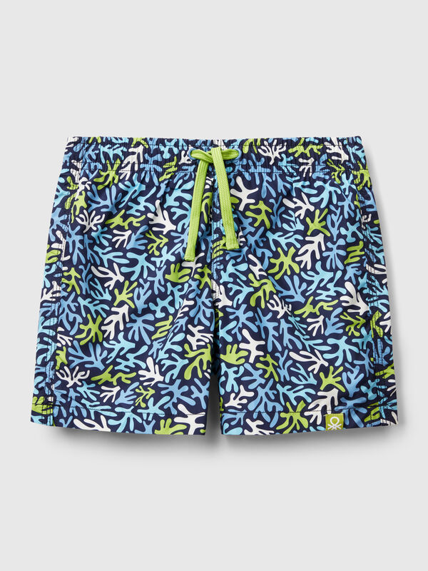 Patterned swim trunks in nylon Junior Boy