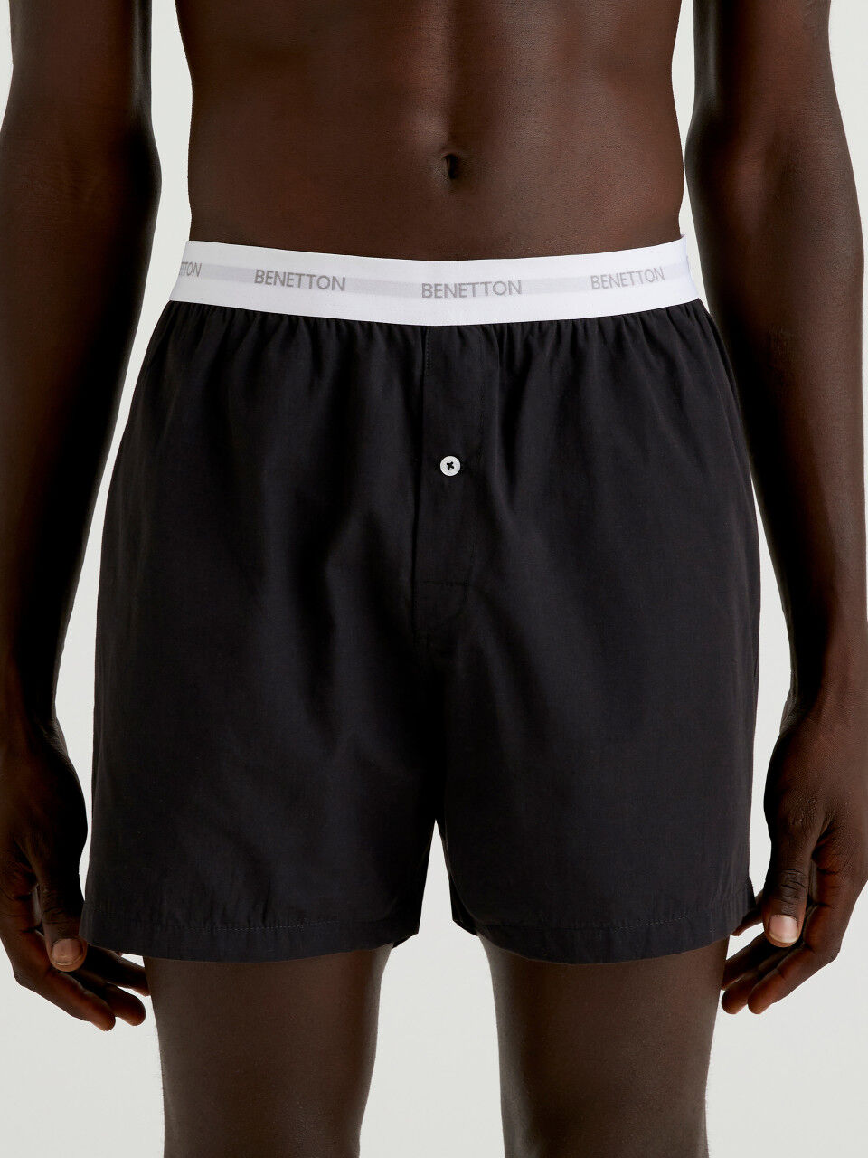 Black boxers with logoed elastic