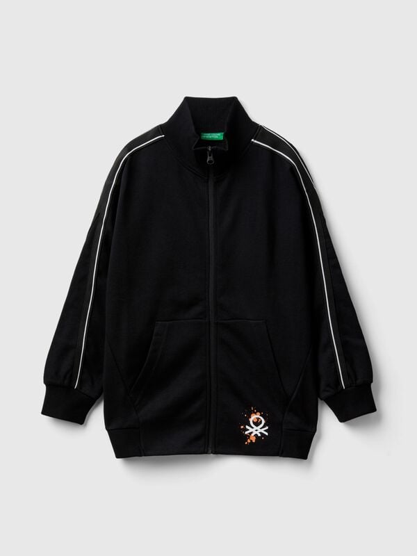 High neck sweatshirt with graffiti print Junior Boy