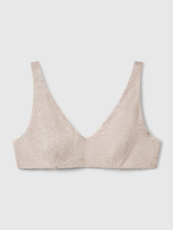 Bra with underwire in stretch cotton Women