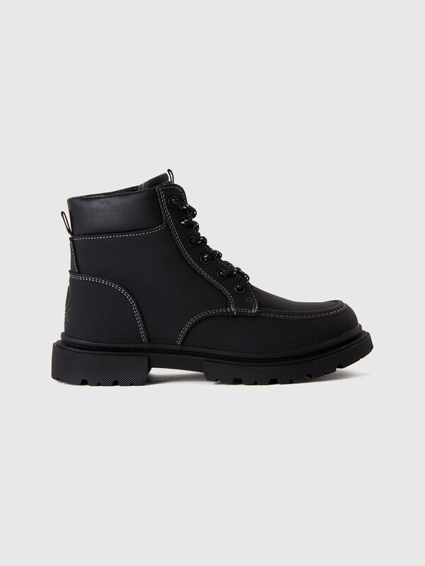 Black lace-up boots Junior Boy