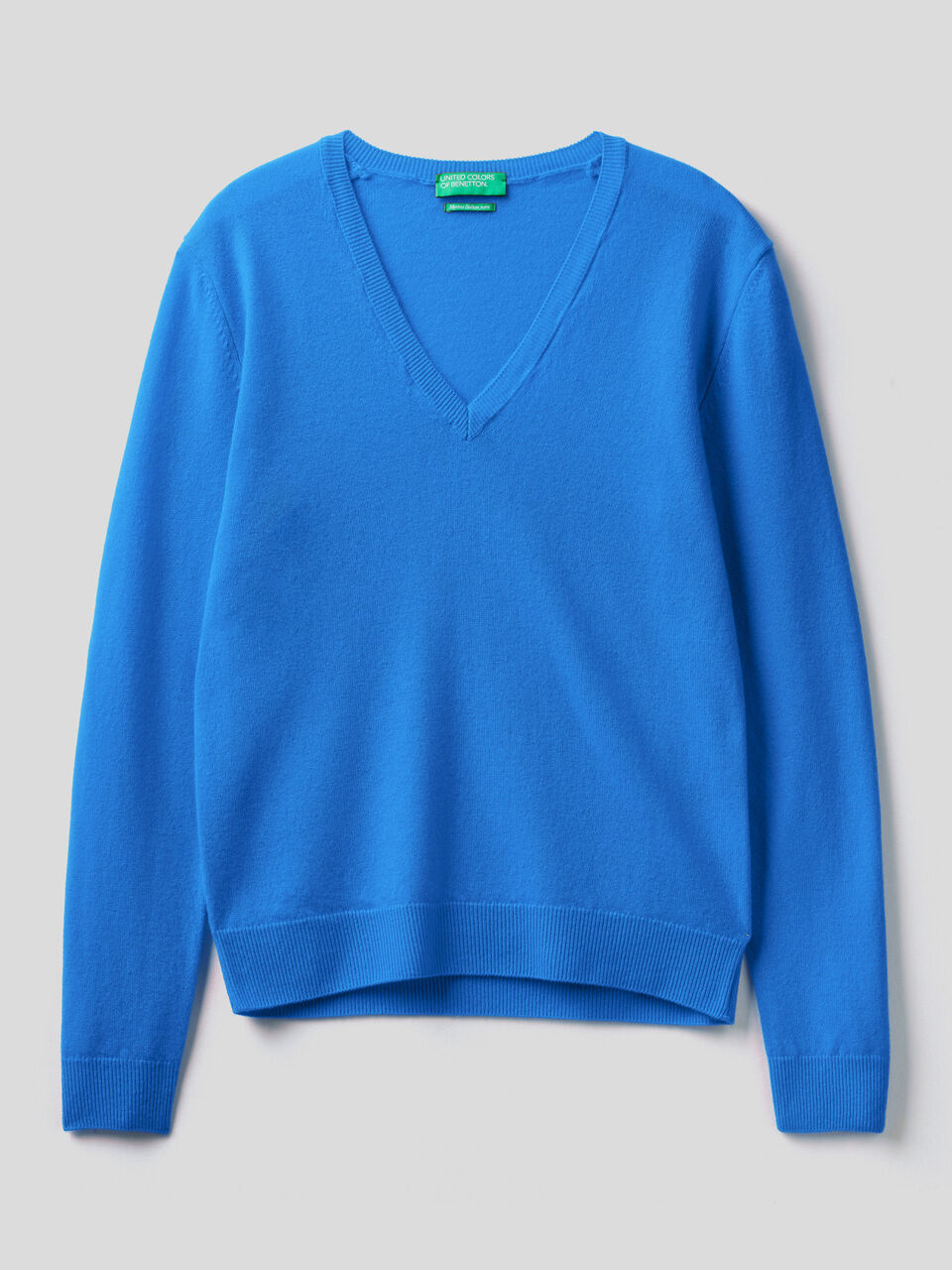 V-neck sweater in pure virgin wool image number 1