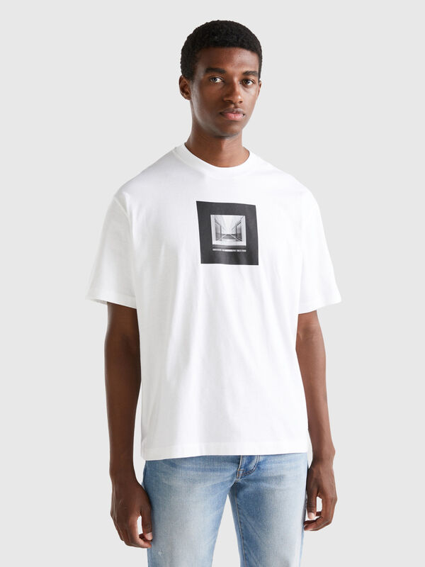 Boxy fit t-shirt with print Men